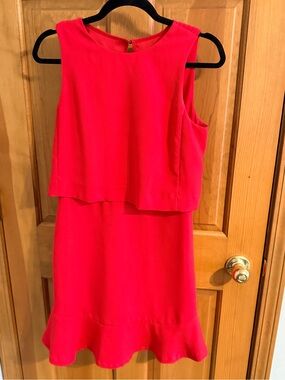 Banana Republic Bright Red Sleeveless Shift Dress